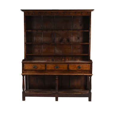 Lot 106 - A 19th century oak dresser and rack, possibly South Wales
