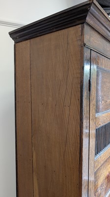 Lot 107 - A late 18th century oak and ash food or cheese cupboard, North Wales