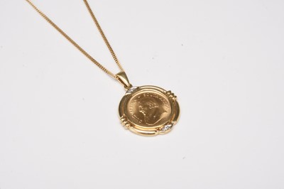 Lot 206 - A 1/10 Krugerrand pendant