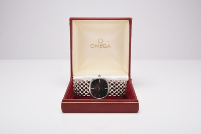 Lot 397 - Omega: A lady's silver De Ville bracelet watch