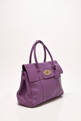 Lot 374 - A Mulberry Heather Leather Bayswater Bag with gold hardware