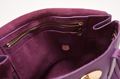 Lot 374 - A Mulberry Heather Leather Bayswater Bag with gold hardware