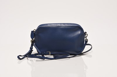 Lot 172 - A Mulberry Blossom Pochette (with shoulder strap) in sea blue with silver hardware
