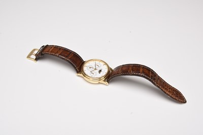 Lot 406 - Blancpain: A gentleman's 18ct gold Villeret perpetual calendar chronograph wristwatch