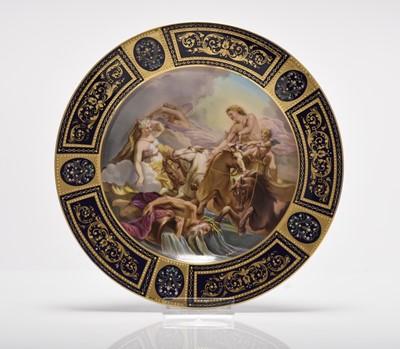 Lot 224 - A Vienna style porcelain dish, late 19th century