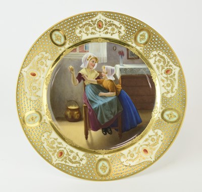 Lot 228 - A Vienna style cabinet plate by Wagner, Berlin, late 19th century