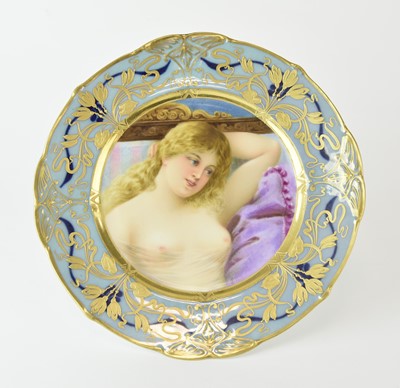 Lot BPM Berlin porcelain cabinet plate by Volk, early 20th century