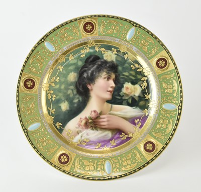 Lot A Vienna porcelain cabinet plate, late 19th century