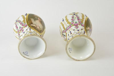 Lot 238 - A pair of Vienna style vases by Wagner, Berlin, late 19th century
