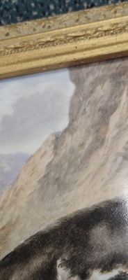 Lot 161 - English porcelain plaque by Robert Perling, Foxhounds gone to Earth