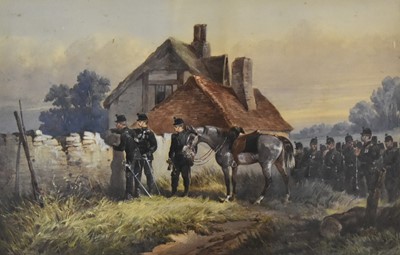 Lot 383 - Orlando Norie (1832-1901) Two Military Pictures of The Rifle Brigade
