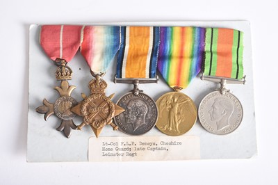 Lot 39 - WW1/WW2 OBE Medal Group to Lt. Col. F.L.F. Deneys, Cheshire Home Guard & Leinster Regt