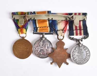 Lot 56 - Great War M.M. and Early POW Group to Temp Coy. Qr-Mr-Sgt G. Barrow, Cheshire Regt