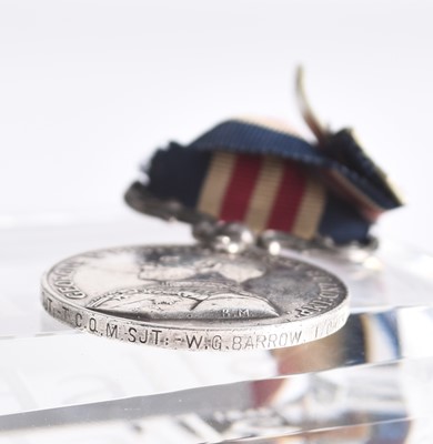 Lot 56 - Great War M.M. and Early POW Group to Temp Coy. Qr-Mr-Sgt G. Barrow, Cheshire Regt