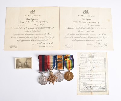 Lot 55 - WW1 DCM Group to Sgt. T.H. Hulse, 115th Railway Company Royal Engineers