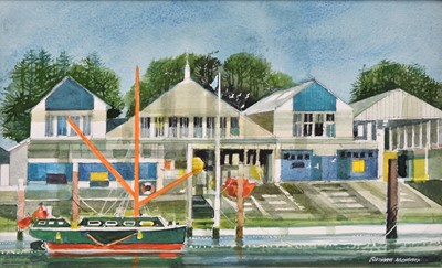 Lot 137 - Ronald Maddox (1930-2018) Thames Boatyard, Eel Pie Island