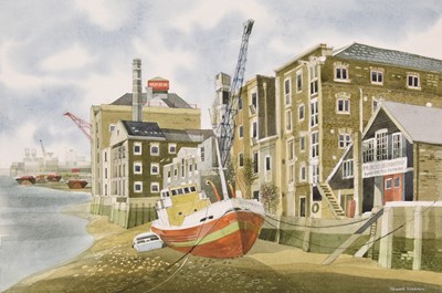 Lot 107 - Ronald Maddox (1930-2018), Thames Foreshore, Rotherhithe