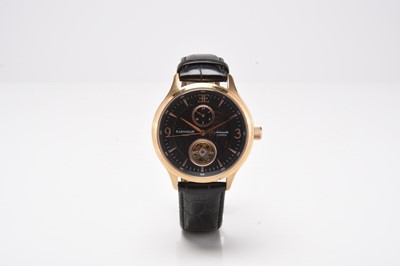 Lot 64 - Earnshaw: A gentleman's gold plated automatic tourbillon wristwatch