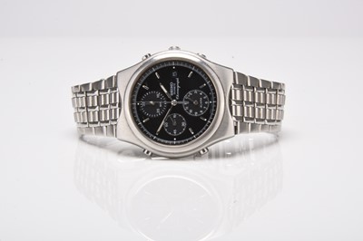 Lot 458 - A group of four Seiko gentleman's stainless steel bracelet watches