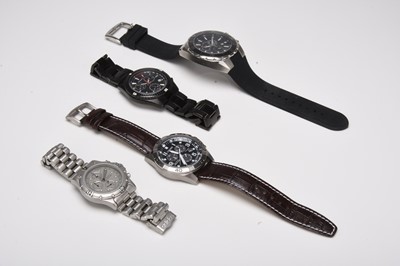 Lot 455 - A group of four gentleman's fashion wristwatches