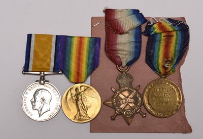 Lot 47 - Two Great War Medal Pairs — KSLI