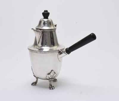 Lot 15 - A Victorian silver chocolate pot