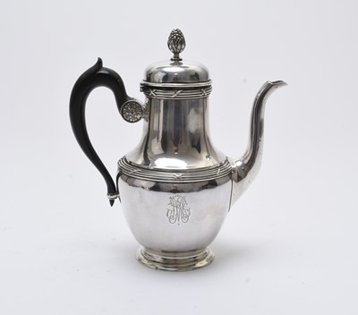 Lot 56 - A French silver Bachelors coffee pot