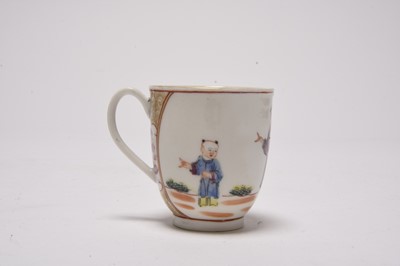 Lot 23 - A Worcester chinoiserie coffee cup, circa 1775-80