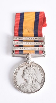 Lot 28 - Boer War QSA, 3 Clasps — Capt. Harry Francis Kellie, 2nd Btn Cheshire Regiment