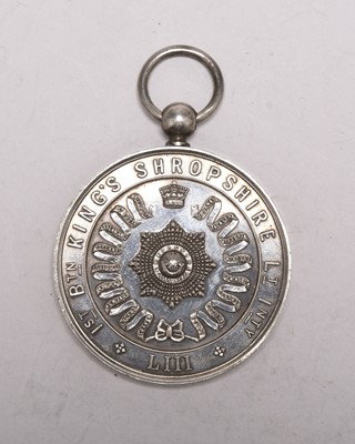 Lot 1 - 1st Battalion King's Shropshire Light Infantry 'Best Shot' medal to L Sgt Blud