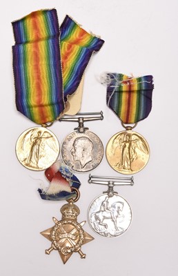 Lot 132 - Two Great War Medal groups, Shropshire Regiments