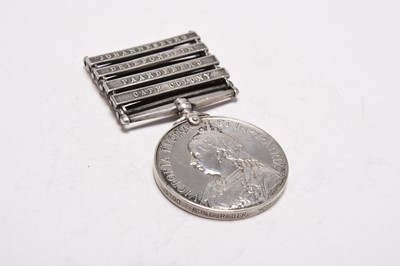 Lot 11 - Boer War Casualty QSA to Pte. E. Ryder, 2nd Battalion KSLI