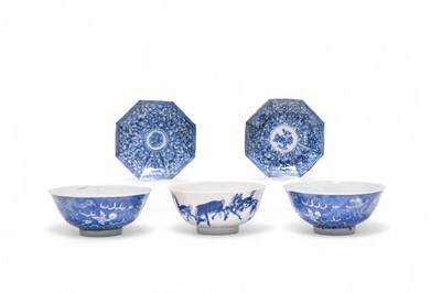 Lot 16 - A group of Chinese blue and white porcelain, 18th century