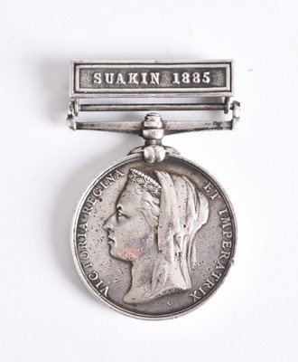 Lot 35 - Egypt and Sudan 1882–89 Medal, 1 Clasp, Suakin — Pte. E. Ryder, KSLI
