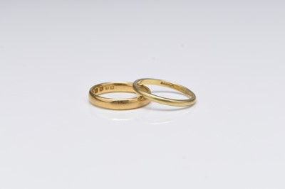 Lot 283 - Two gold wedding bands
