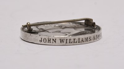 Lot 122 - Sutlej Medal 1845–46, Brooch Fitting – Pte. John Williams, 53rd Regiment