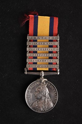 Lot 27 - Boer War QSA, 6 Clasps — Pte. J. Robinson, KSLI