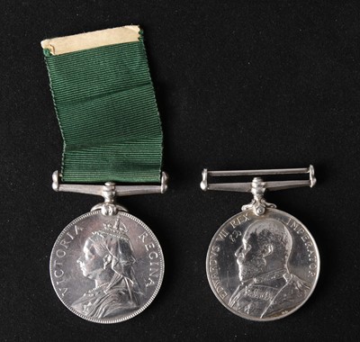 Lot 144 - Two Volunteer Force Long Service Medals - Pte. Cox and Sgt. Plumb