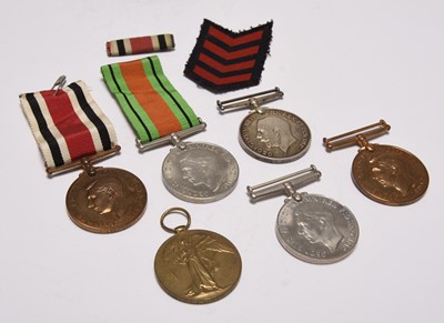 Lot 49 - Two Great War and WW2 Medal Groups — Local Interest