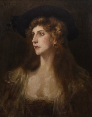 Lot 332 - René Avigdor (French, 1867-1920) Portrait of a Lady