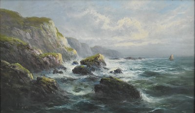 Lot 294 - Frank Hider (1861-1933) High Tide on the Cornish Coast