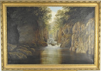 Lot 396 - Henry W Henley (act.1871-1895) The Fairy Glenn, Bettws y Coed