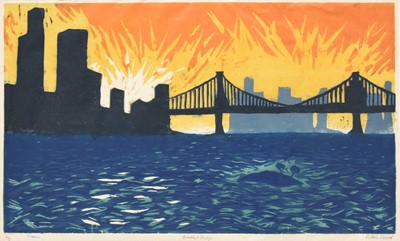 Lot 23 - Robin Frood (Contemporary) Brooklyn Bridge and two further