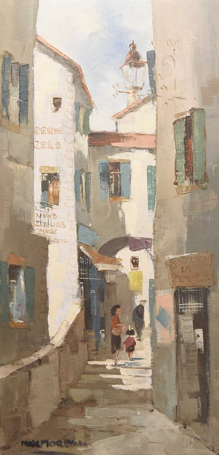 Lot 114 - Max Moreau (French act. 1950-1960) French Street Scene