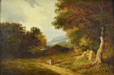 Lot 397 - British School (19th Century) Woman Resting on a Country Track
