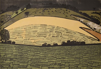 Lot 53 - Graham Clarke (b.1941) Hay Field in Tumberden