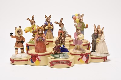 Lot 219 - Royal Doulton Bunnykins including Henry VIII's wives with base