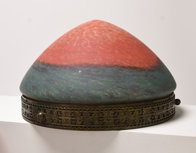 Lot 325 - A reproduction French pate-de-verre style glass plafonnier with matching wall sconces