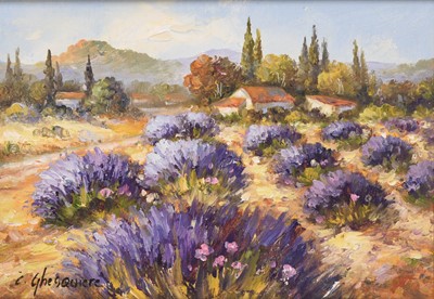 Lot 74 - Christophe Ghesquiere (b.1968) Three Provence Landscapes