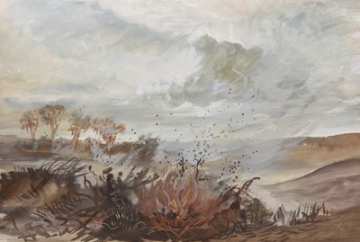 Lot 150 - Henry Trivick (British 1908-1982) A Fire on the Moors